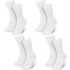 Silicherry 4 Pairs Cotton Soft Eczema Socks Hydrating Socks Moisturizing Therapy Cotton Socks Eczema Relief for Adult Wet Wrap Non Itch Soft Feet Treatment (White)