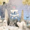 1 Pack Winter Onederland Cake Topper Glitter Winter Snowflake Cake Pick Decorations for Winter Wonderland Snowflake 1st Birthday Theme Baby Shower Kids Party Supplies Silver