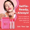 Watermelon Tinted Lip Balm and Strawberry Sugar Lip Scrub Stick Duo by Lick Your Lips - for Lip Repair, Deep Hydration, and a Soft, Radiant Pout