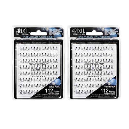 2 Set of 112 Ardell Multipack Individual Lashes, Knot-Free Medium bundled by Maven Gifts