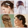 Deoot Hair Barrettes, 4 Pcs Rhinestone Hair Clips for Women - Hair Clip Barrettes with Rhinestones Crystal & Metal Alloy, Flower Hairpins for Women - Hair Accessories for Wedding, Party, Everyday