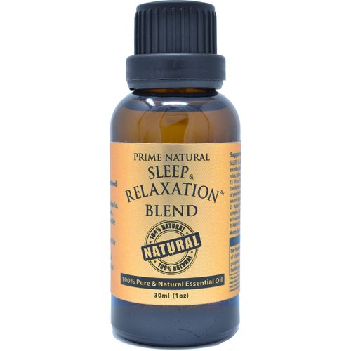 Sleep & Relaxation Essential Oil Blend 30ml/1oz - by Prime Natural - Made in USA - Pure Undiluted Therapeutic Grade - Aromatherapy Scents & Diffuser - Grounding, Calming, Peace, Natural Sleep Aid