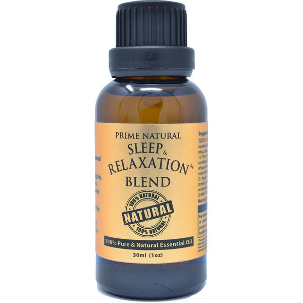 Sleep & Relaxation Essential Oil Blend 30ml/1oz - by Prime Natural - Made in USA - Pure Undiluted Therapeutic Grade - Aromatherapy Scents & Diffuser - Grounding, Calming, Peace, Natural Sleep Aid
