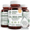 Natural Nutra Calcium Magnesium Zinc (Cal-Mag Zinc) Supplement with Vitamin D3 for Bone Strength, Health Gluten Free and Sugar Free, Essential Mineral Complex (100 Count)