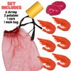Lil' Bit Boiling Co. Kids Louisiana Shrimp & Fixins Toy Food Kitchen Set for Children - Toy Shrimp Set with Potatoes, Corn, and Mesh Bag