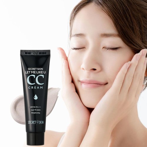 GLAMMEDI SECRET SKIN Moisturizing Lifting Elasticity CC Cream Foundation Mature Skin Tinted Moisturizer Korean Makeup (#01 Moisture Hyaluron)