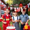 Firefighter Party Decorations Firetruck Party Decoration Fireman Party Decor Supplies Hanging Swirls Party Streamers 24pcs Kids Baby Shower Fire Truck Party Decor Banner, Assembled and Ready to Use