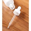 1 oz Frosted Clear Glass Boston Round Bottle with White Dropper (4 pack) + Funnel