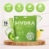 Hydra Powder Nutrients Electrolyte Powder Packets with NAD+, Daily Hydration Packets, Low Sodium Electrolytes Powder, Electrolyte Drink Mix Low Sugar - 16 Electrolyte Packets Lemon Lime