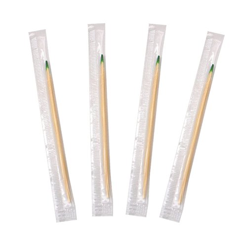 Wood Bamboo Mint Individually Cello Wrapped Toothpicks 2.5 Inch Pack 1000,High Class Food Picks with Flavor,Bamboo Mint Toothpicks for Appetizers,Cocktails,BBQ Picks (Mint Toothpick 1000 PCS)