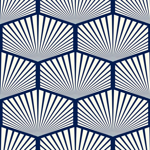 ReWallpaper 17.5in X 23ft Classic Peel and Stick Wallpaper Blue Geometric Contact Paper Self Adhesive Accent Wall Peel and Stick Vinyl Wall Paper Sticker Pull and Stick Bedroom Living Room Removable