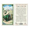 Saint St. Luke Laminated Prayer Cards - Pack of 25-