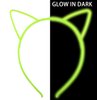 ZIFENG Ziricher Plastic Cat Ears Headband Luminous Hair Band Glow in the Dark Headbands For Girls Christmas Thanksgiving Day Halloween Party Supplies (6 Colors per Pack)
