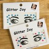 Eye Corners Face Jewels Blue Stars Bindi Rhinestone Festival Face Gems Tattoo Decorations Jewels Body Glitter Crystal Sticker Temporary Face Tattoo for Festival Rave Outfit, 2-Pack