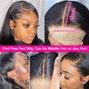 vroosar Lace Front Wigs Human Hair Body Wave Lace Front Wigs Human Hair Pre Plucked 13x4 HD Transparent Lace Frontal Wigs with Baby Hair 180% Density Glueless Human Hair Wigs for Black Women