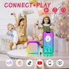 Kinglucky TOP Mini Karaoke Machine for Kids (with 14K+ Songs) Christmas Birthday Gifts Toys for Girls Ages 3-12+, Portable Mini Karaoke Machine with Wireless Microphone - Pink