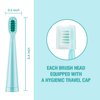 Vekkia Dragon Lord Electric Toothbrush Replacement Heads - 7X More Plaque Removal, End-Rounded 3D Curved Soft Bristles, Comfortable & Efficient Clean Teeth, Perfect for Kid Small Mouth, Blue (4 Pack)