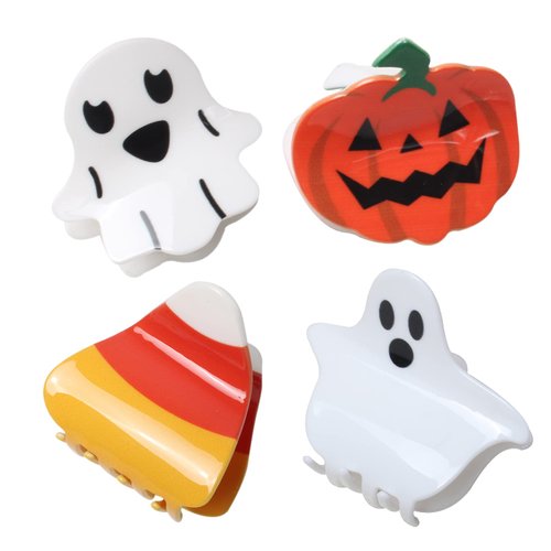 Halloween Hair Claw Clips for Girls Pumpkin Ghost Face Devil Cute Candies Hair Clip Halloween Hai...