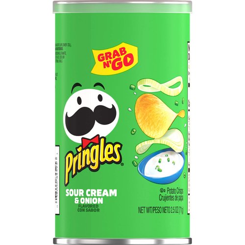 Pringles, Grab & Go - Sour Cream & Onion Medium, Count 1, 2.5-oz (71g) - Chips