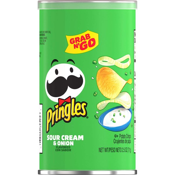 Pringles, Grab & Go - Sour Cream & Onion Medium, Count 1, 2.5-oz (71g) - Chips
