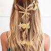 CAKURE Metal Starfish Hair Clips Gold Beach Hair Barrettes Boho Shell Hair Pins Decorative Hair Accessories for Women and Girls (Pack of 3)