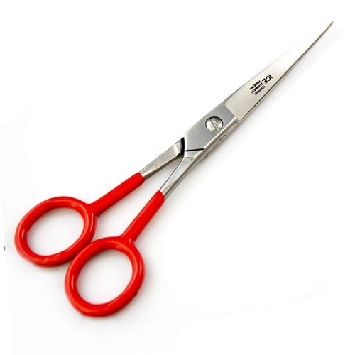 SURGICAL ONLINE SupErcut Scissors Barber Hair Shears Ice Tempered 6" - Red Padded Finger Holes