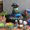 K1tpde Monster Truck Party Tableware - 90PCS Monster Truck Theme Party Paper Plates Set Checkered Flag Monster Truck Birthday Decorations Monster Plates Disposable Paper Cup Napkins Party Supplies