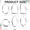 Auktosmn Geometric Plaque Cookie Cutter Set-6 Piece-4.0 Inch-Diswasher Safe-Frame Cookie Cutter Shape for Baking
