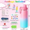 Wninbu Decorate Your Own Water Bottle Kits for Girls,Stainless Steel Mermaid Water Bottle Girls,Arts and Crafts Ages 4-6-8-10,Gem Art Mermaid Toys Gifts Birthday Christmas Stocking Stuffers (Mermaid)