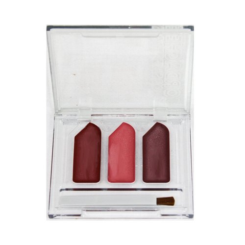 Jordache Cosmetics 3 Color Lip Gloss Trio Cream w/Applicator Brush