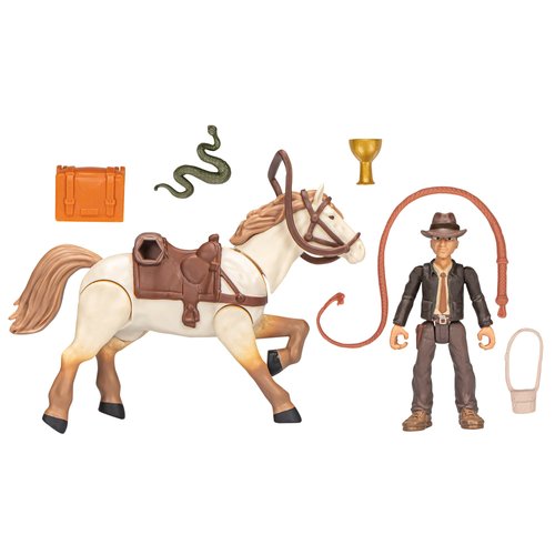 Indiana Jones Worlds of Adventure with Horse Action Figure Set, 2.5-inch, Action Figures for Kids Ages 4 and Up