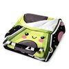 Just A Girl Who Loves Avocado Throw Blanket Cute Avocado Fruits Print Blankets Gifts for Couch Sofa Bed Stuff Decor Soft Cozy Fleece Plush Flannel Bedding for Lover Women Girls Kids Adults 40"x50"