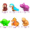 Tub Works® Rainforest™ Mold Free Bath Toys, 6 Pack | Sealed, No Hole Bath Toys Design Keeps Moisture Out | Soft, Squeezable & Float on Water | Easy-Grip Baby & Toddler Bath Toys | Great Baby Pool Toys