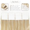 Lacerhair Hair Extensions Tape in Human Hair 16 Inch Straight Skin Weft Remy Human Hair Ombre Dark Ash Blonde Highlighted with Light Platinum Blond Color P#18/60A 20PCS 50G Tape in Hair Extensions