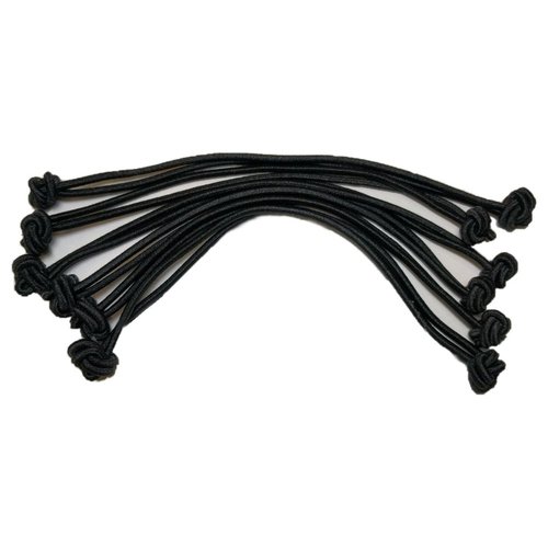 Knotted Hair Tie Set of 6 // great for natural hair, dreadlocks and thick hair (Black)