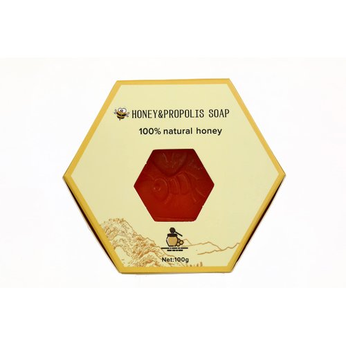Juliesack Natural Handmade Savon Honey Soap Bar 100g, With Honey, Jojoba Oil, Almond Oil, Coconut Oil. Nourishes and Soften Dry Skin Treats Acne, Repair Skin and Reduces Pores Face and Body.