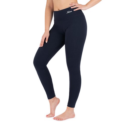 Nirlon Womens Leggings High Waisted Workout Leggings for Women Tummy Control (L, Navy Blue)