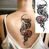 TASROI 8 Sheets Cool Dragon Temporary Tattoos For Men Women Adults, Black Realistic Dragon Tattoo Sticker Half Arm Sleeve, Waterproof Tribal Totem Fake Tattoos That Look Real and Long Lasting Set Kit