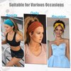TuTive 4 Pieces Adjustable Knotted Headbands for Women Elastic Fashionable Sports Hairbands, Cotton Head Scarf Stretchy Wide Headbands Non Slip Workout Yoga Sport Headbands for Women