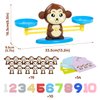 BAKAM Monkey Balance Scale Toy, Number Counting Blocks Games, Montessori Math Games for Kids 5-7, Preschool Kindergarten Learning Activities, STEM Educational Toys for 3+ Year Old