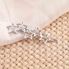 YienDoo Vintage Silver Metal Cluster Hair Accessories - Star Barrettes, Hoop Bobby Pins, and Bridal Hair Clips for Women and Girls