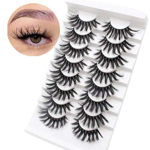 IDDFEVE 8 Pairs of Natural Look Faux Mink Lashes – Lightweight, Fluffy, and Reusable False Eyelashes – Handmade, Easy to Apply, Perfect for Everyday Glam(A4)