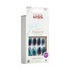 KISS Gel Fantasy Toenails, Press-On Nails, Nail glue included, Chameleon', Blue, Medium Size, Coffin Shape, Includes 28 Nails, 2g glue, 1 Manicure Stick, 1 Mini File