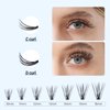 IECILI Lash Clusters Individual Lashes - 280pcs 30D Cluster lashes for DIY Lash Extensions -Super Thin & Soft Eyelashes 10-16mm D Curl Cluster Eyelash Extensions for Natural Wispy Look