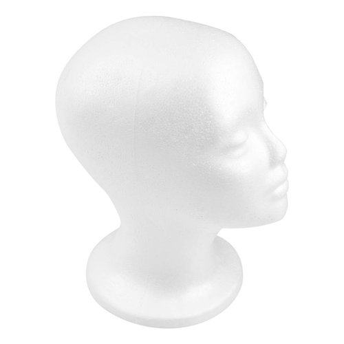 CHIVENIDO Styrofoam Wig Head - 2PCS Female Foam Mannequin Head Stand and Holder for Style, Model and Display Hair, Hats and Hairpieces, Mask for Home, Salon and Travel