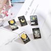 Hofar Tarot Card Enamel Brooch Pin Set Divination Lapel Pins Accessory Pins for Backpacks Badges Hats Bags Fashion Cartoon Daily Life Decor for Unisex Child Women's Clothing Decorate
