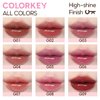COLORKEY 3D Plump Oil Lip Gloss, High-shine Finish, Lip Tint, Moisturizing, Non-Sticky, Clear and Natural, Glassy Shine (G02 Morning Coffee, 3ml)