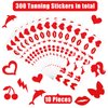 210 Pieces Tanning Sunbathing Stickers Perforated Body Stickers for Tanning Self Adhesive Tanning Bed Sticker Tanning Heart Lips Stickers Tanning Butterfly Dolphin Stickers, 7 Styles (Mixed Style)