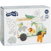 Safari Truck Shape Sorter by Small Foot – 2-in-1 Wooden Car & Puzzle - 6 Piece Sorting Game with Jungle Animals – Playset Teaches Concentration & Motor Skills – Ages 12+ Months