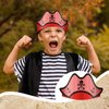 Funtery 48 Pcs Halloween Pirate Hat Pirate Party Accessories Kids Paper Pirate Costume Cap for Caribbean Cosplay(Cute)